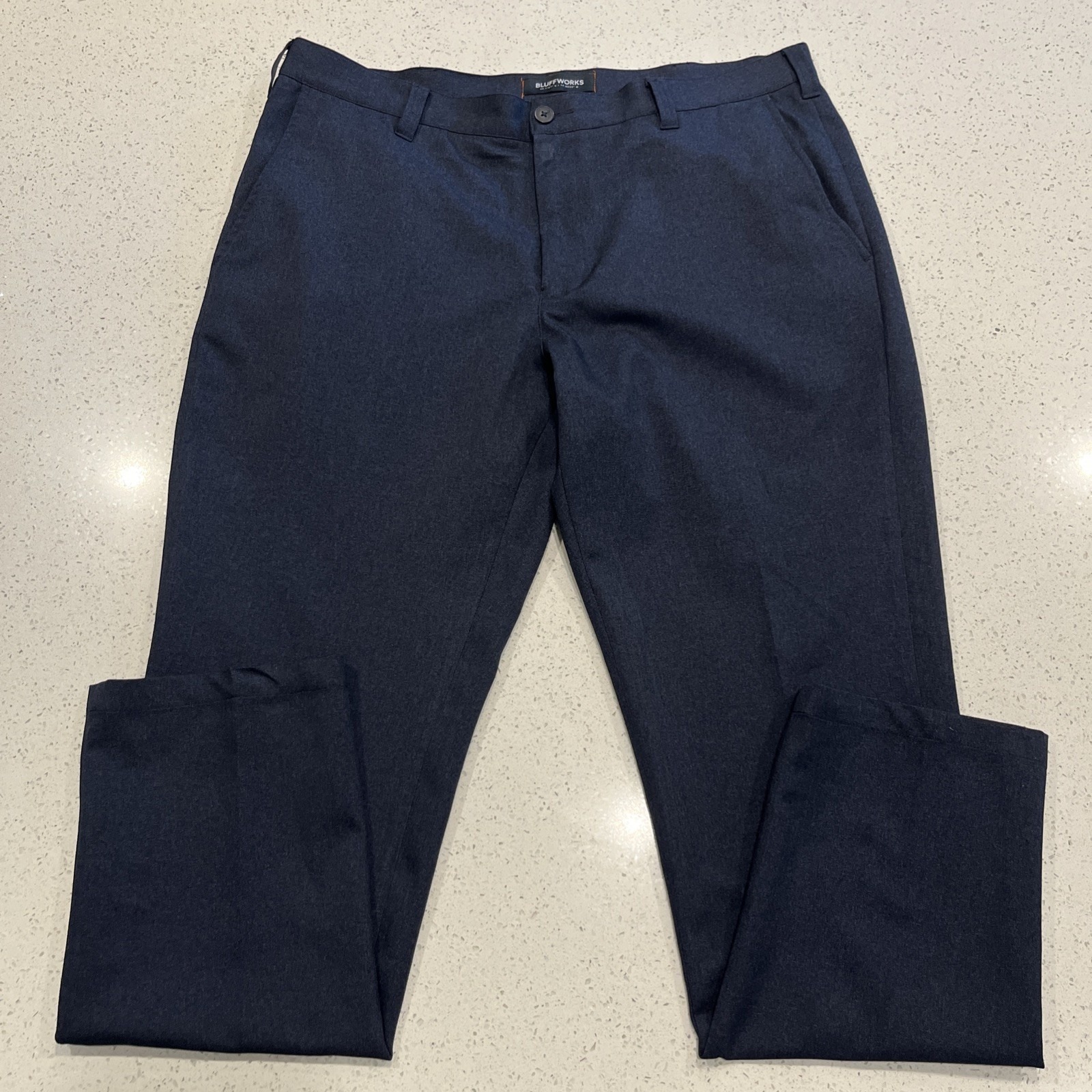 Bluffworks Gramercy Blue Polyester Tailored Fit Men's Pant Size 38x34